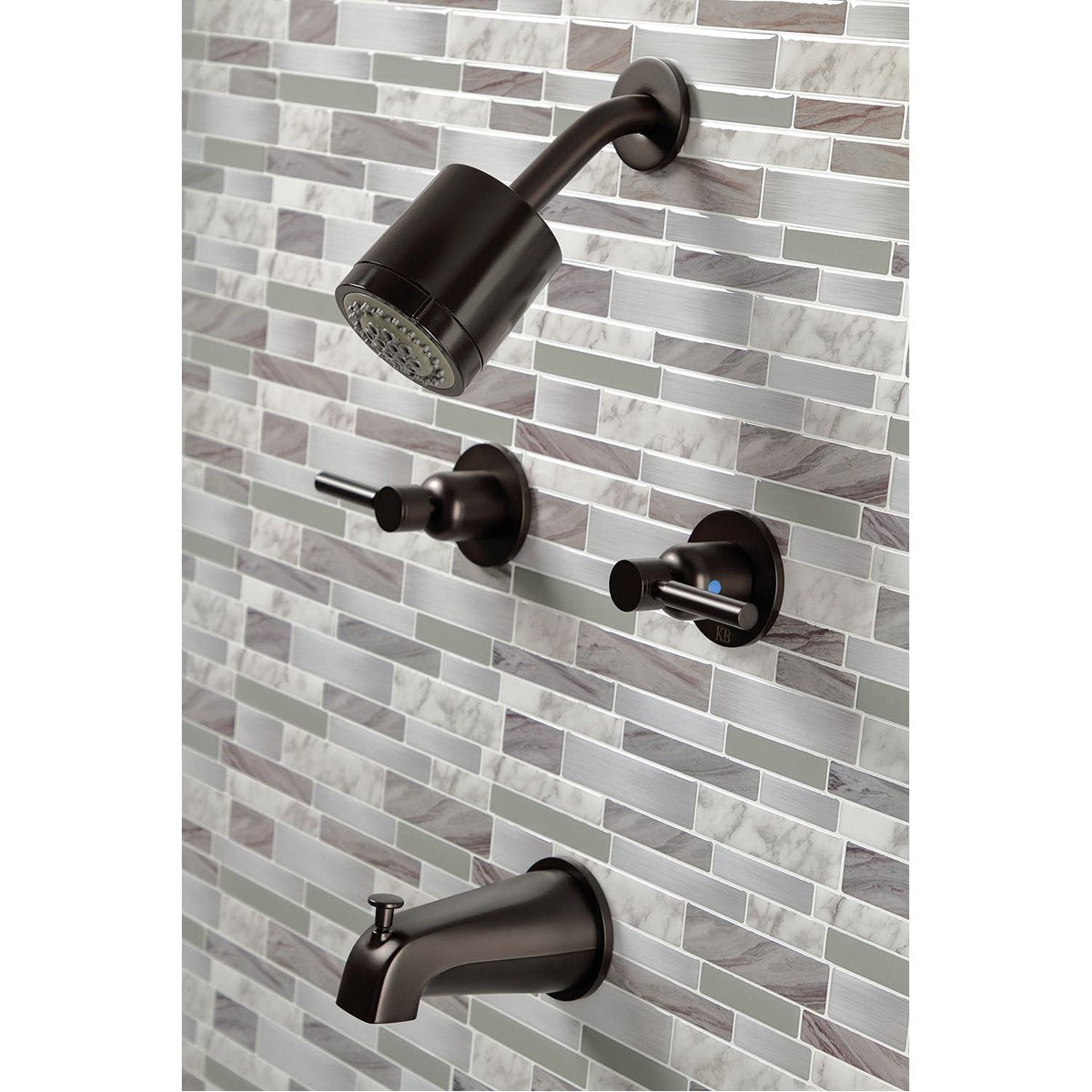 Kingston Brass Concord Two-Handle Tub and Shower Faucet