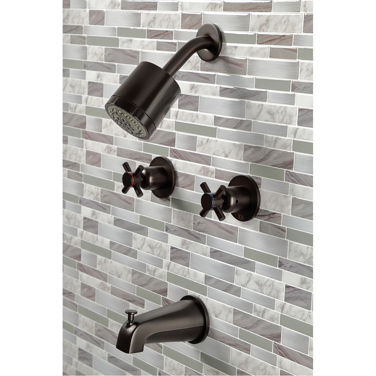 Kingston Brass Concord Two Handles Tub and Shower Faucet