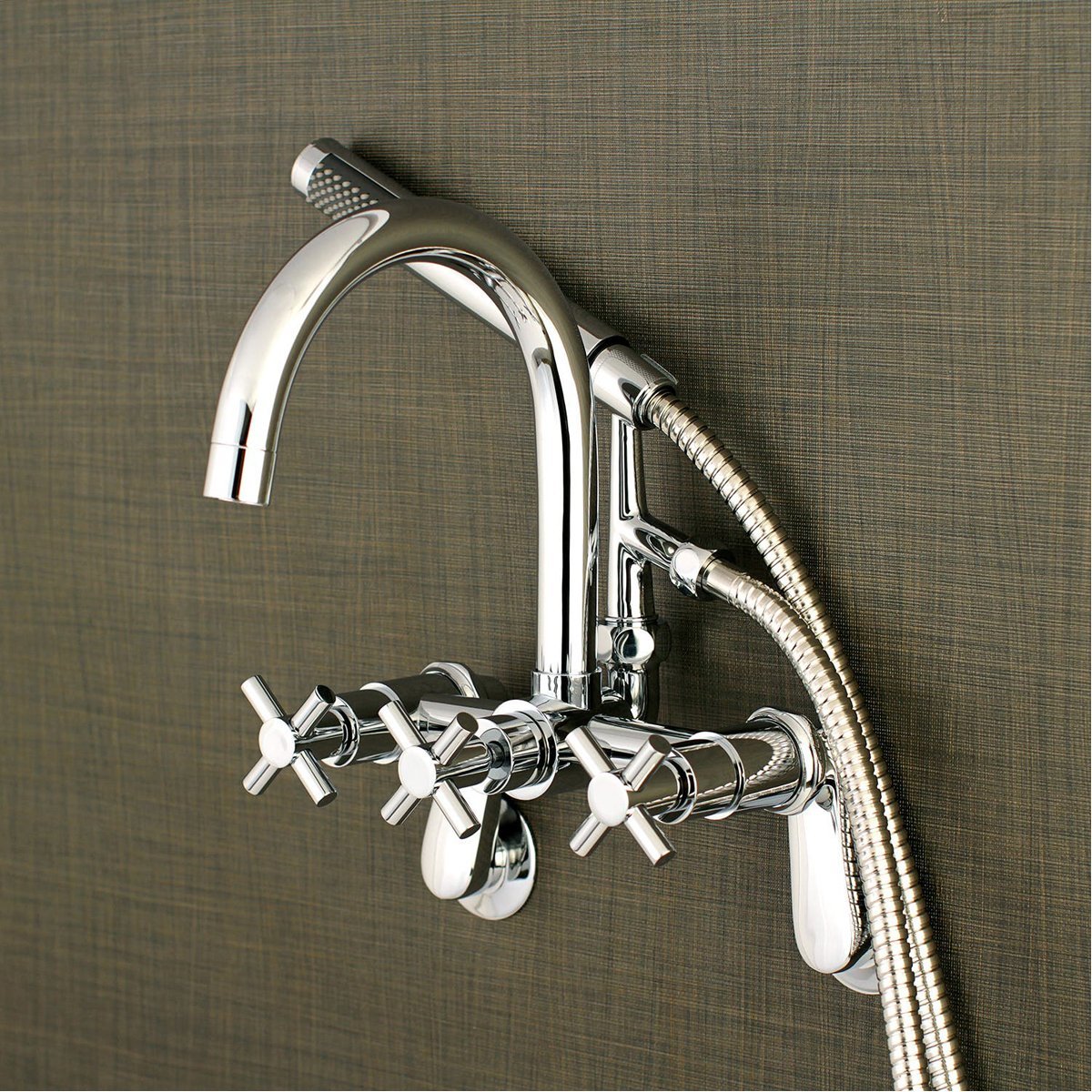 Kingston Brass Concord Wall Mount Tub Filler with Hand Shower