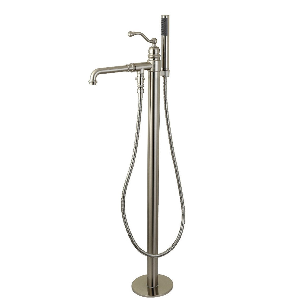 Kingston Brass English Country Single Handle Freestanding Roman Tub Filler with Hand Shower