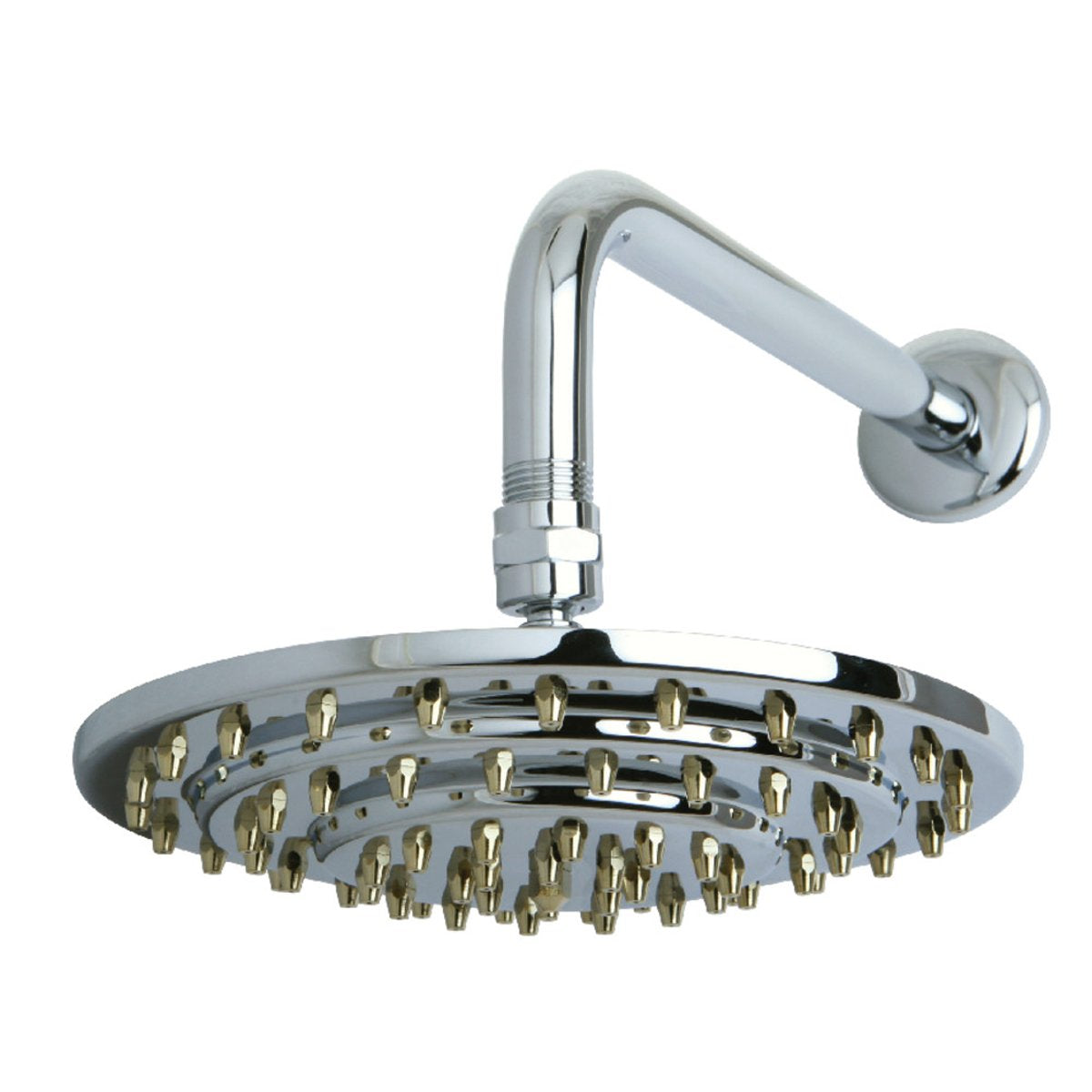 Kingston Brass K208A4CK Three-Tier Showerhead with Shower Arm in Polished Chrome/Polished Brass