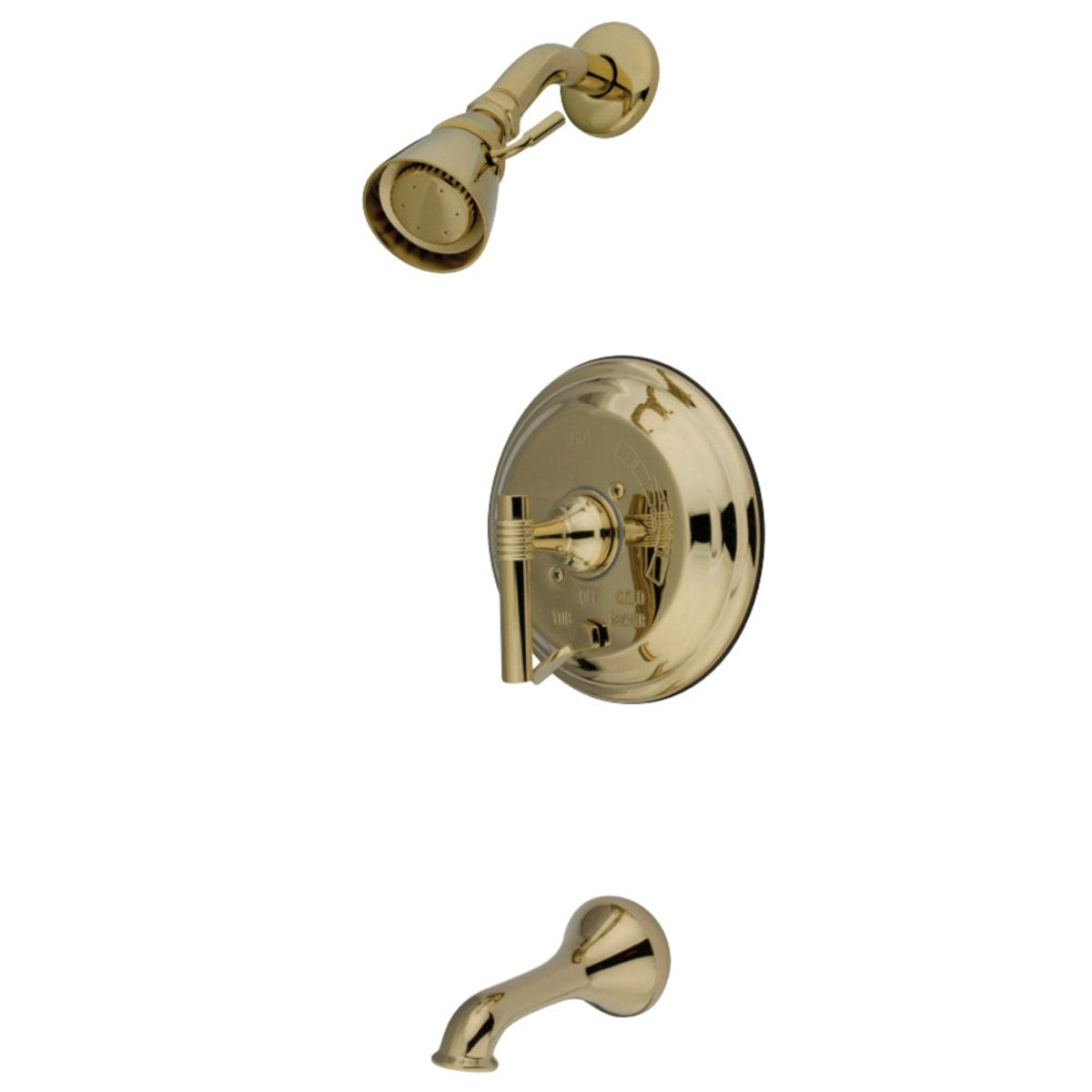 Kingston Brass KB36320ML Restoration Tub and Shower Faucet in Polished Brass