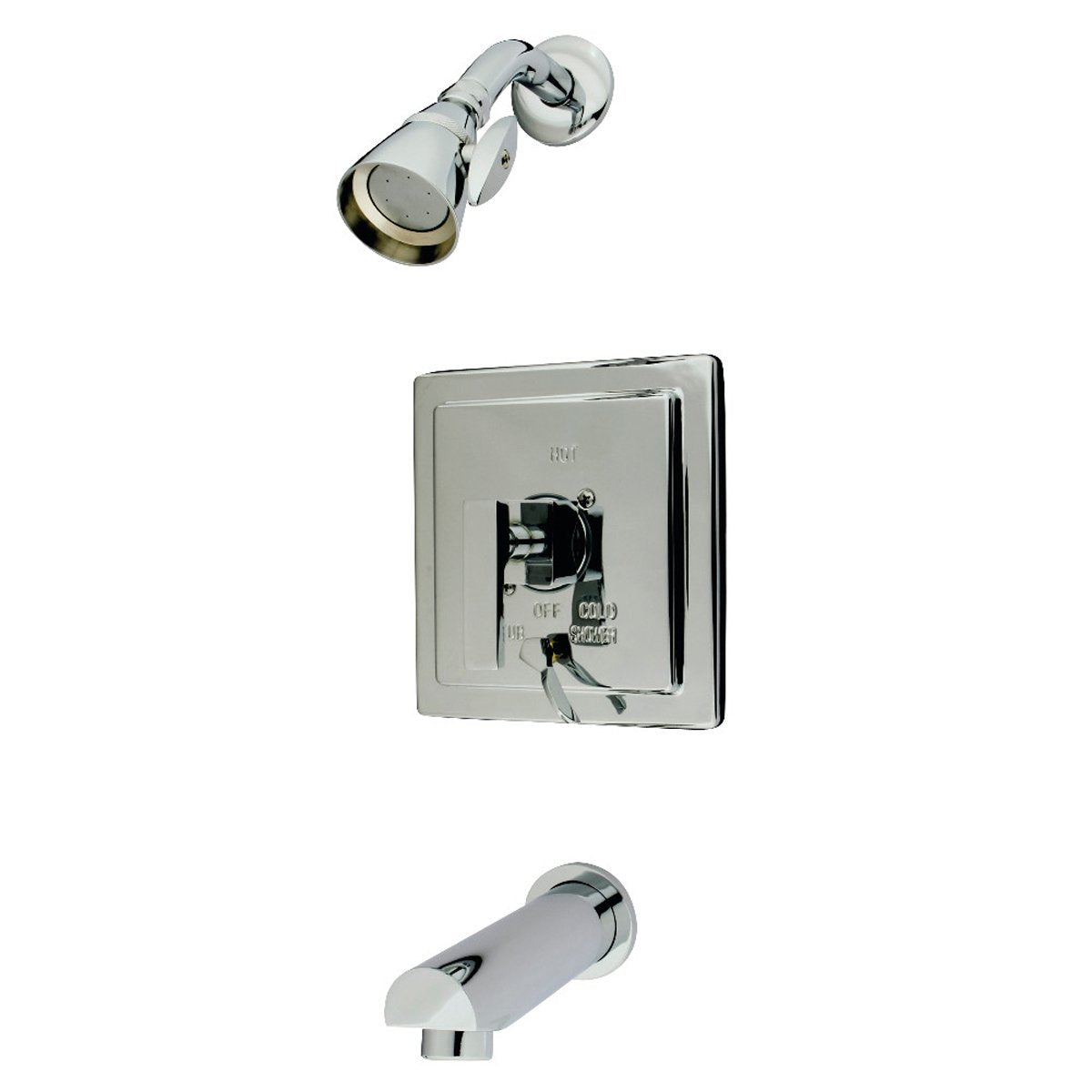 Kingston Brass KB86510QLL Tub and Shower Faucet in Polished Chrome