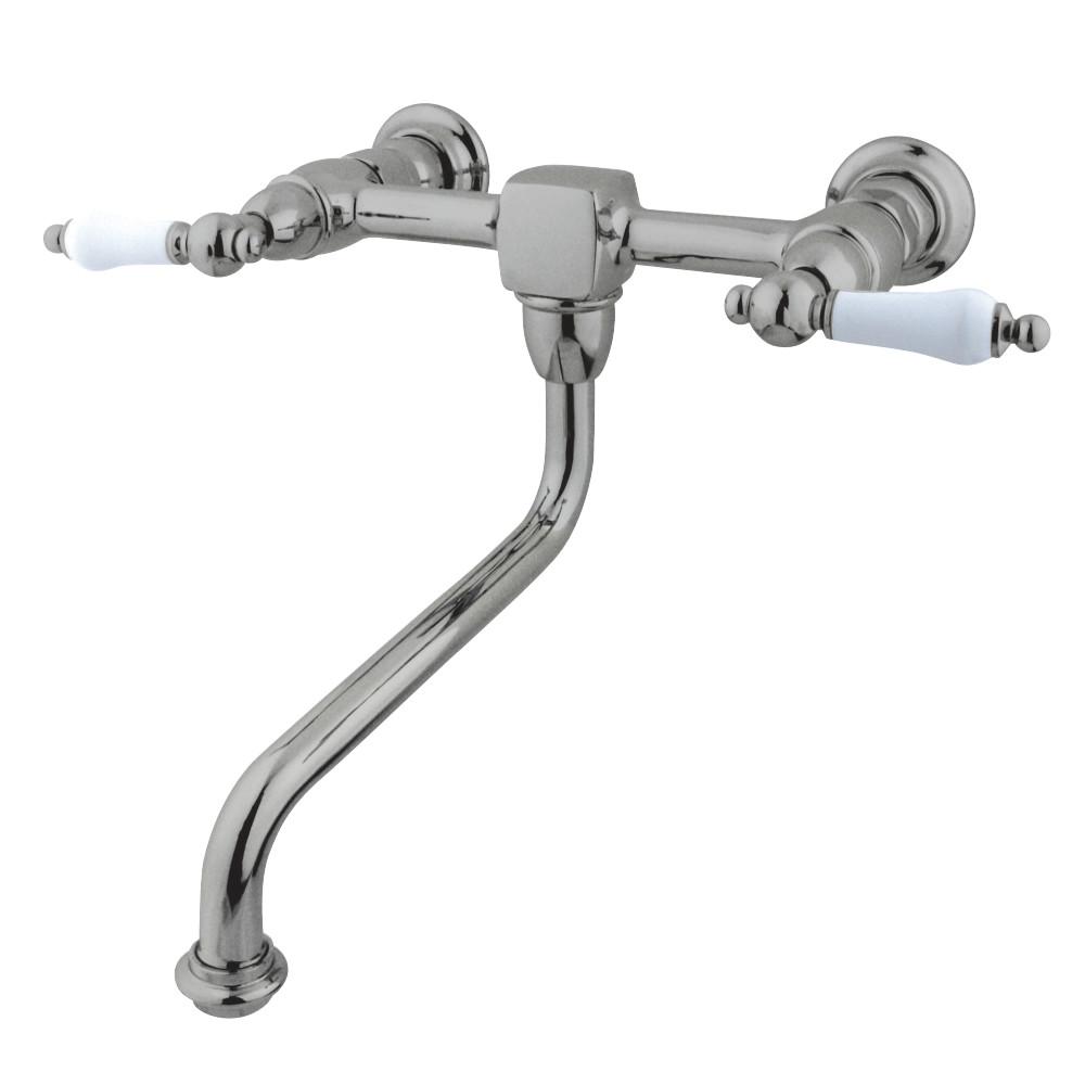 Kingston Brass Heritage Lever Handle Wall Mount Bathroom Faucet