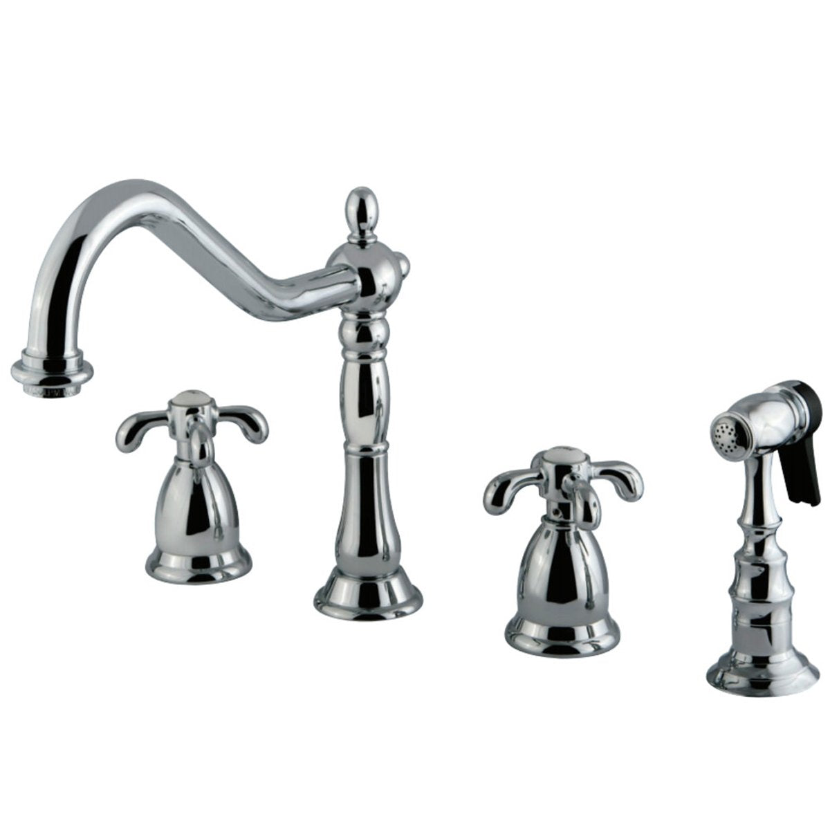 Kingston Brass French Country Widespread Kitchen Faucet