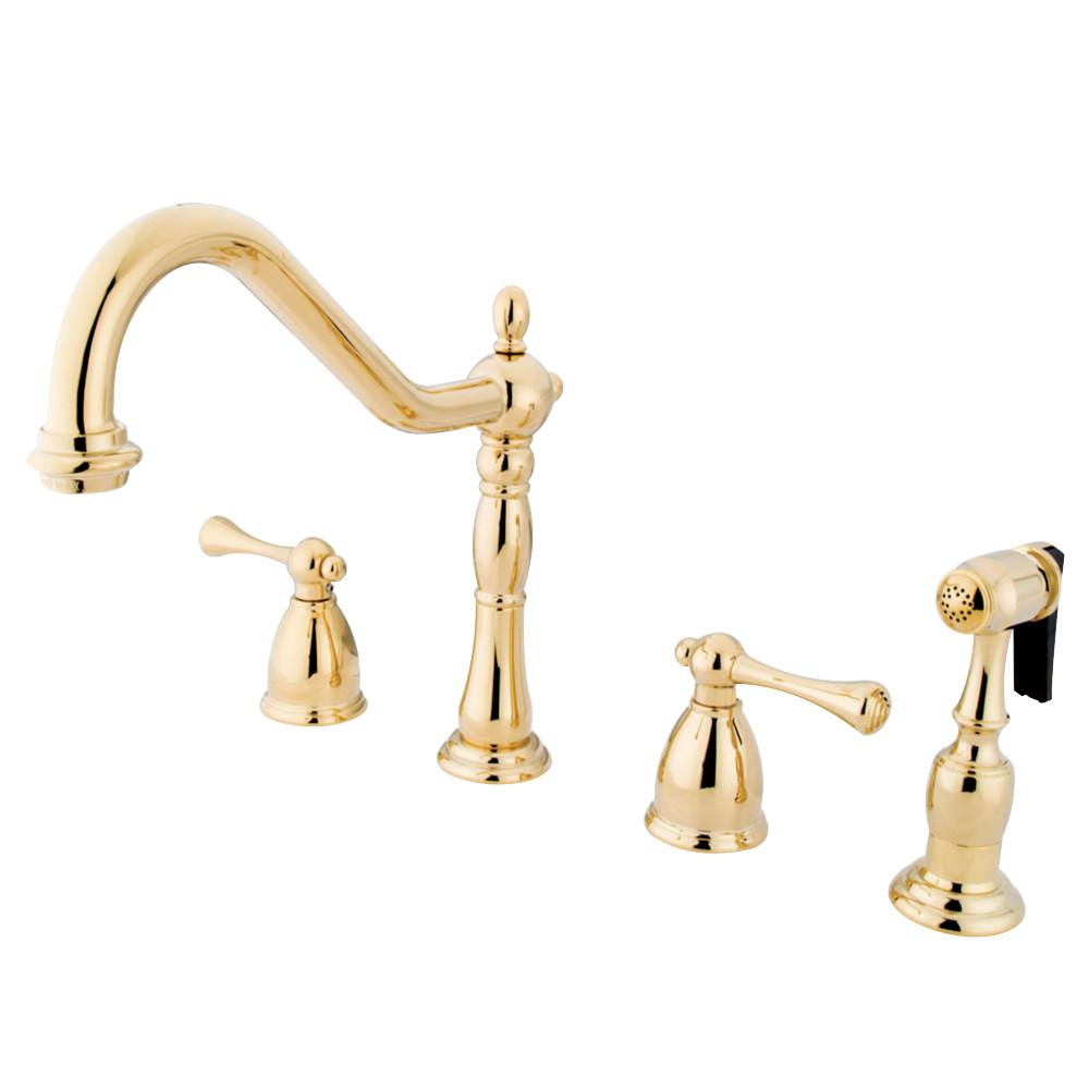 Kingston Brass Heritage 4-Hole Widespread Kitchen Faucet