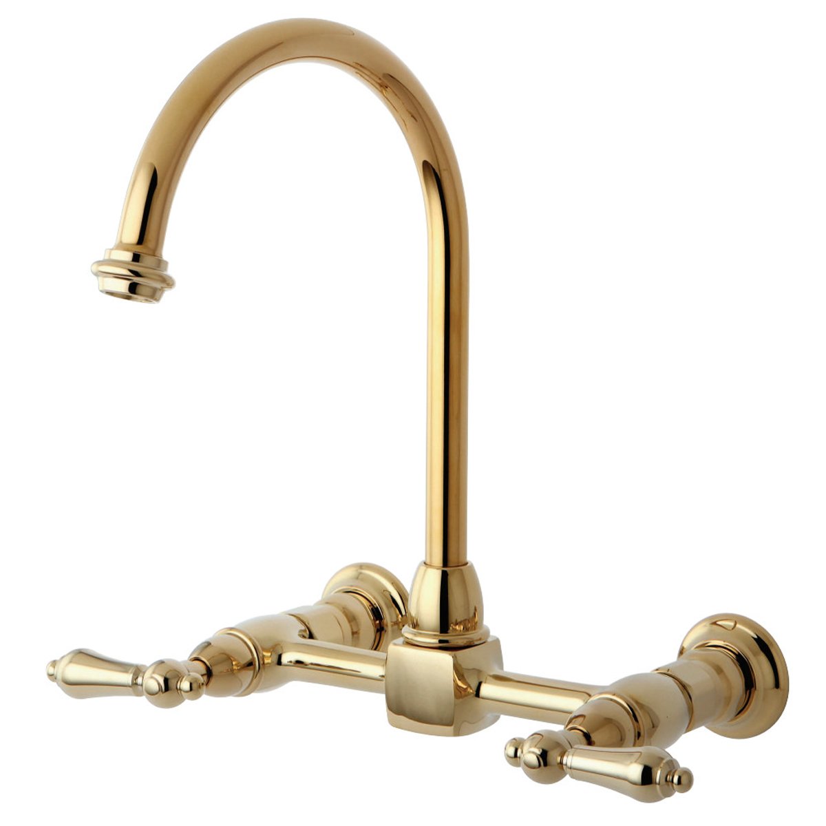 Kingston Brass Restoration 8-Inch Centerset Wall Mount Kitchen Faucet