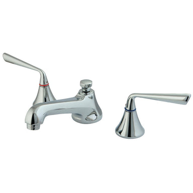 Kingston Brass 8-Inch Widespread 3-Hole Bathroom Faucet with Brass Pop-Up-DirectSinks