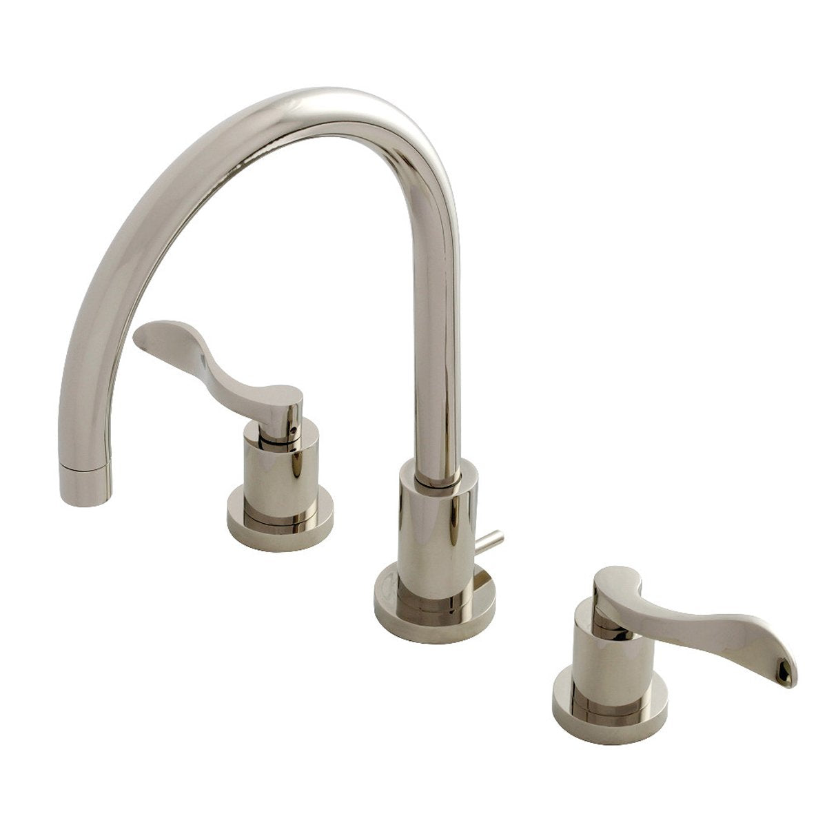 Kingston Brass NuWave Deck Mount 8-Inch Widespread Bathroom Faucet
