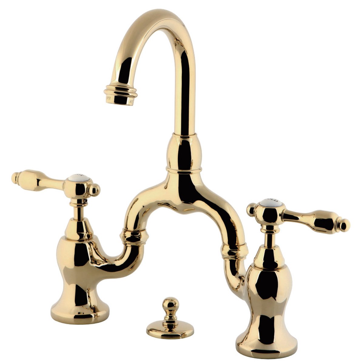 Kingston Brass Tudor Deck Mount Bridge Bathroom Faucet