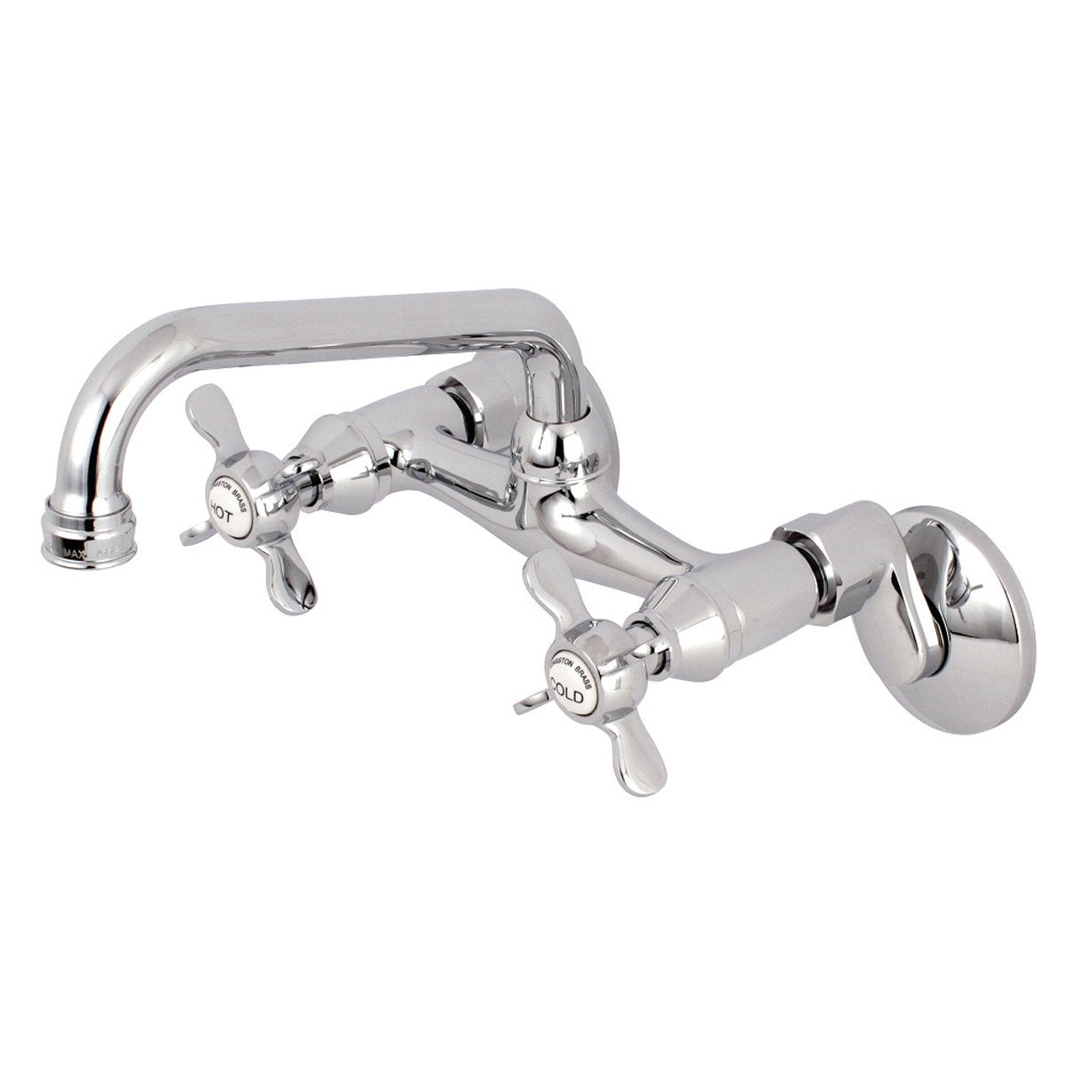 Kingston Brass Essex 6-Inch Adjustable Center Wall Mount Kitchen Faucet