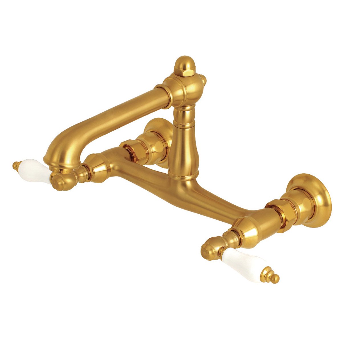 Kingston Brass English Country 2-Hole Wall Mount Bathroom Faucet