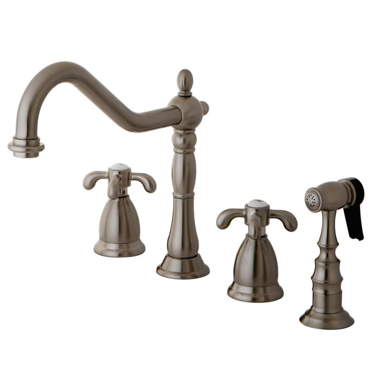 Kingston Brass French Country Widespread Kitchen Faucet