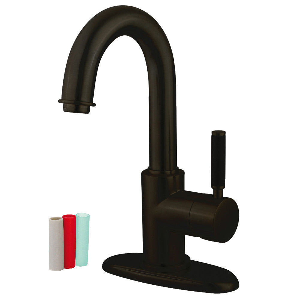 Kingston Brass Vilbosch Single Handle 4" Centerset Lavatory Faucet with Push Pop-up and Optional Deck Plate