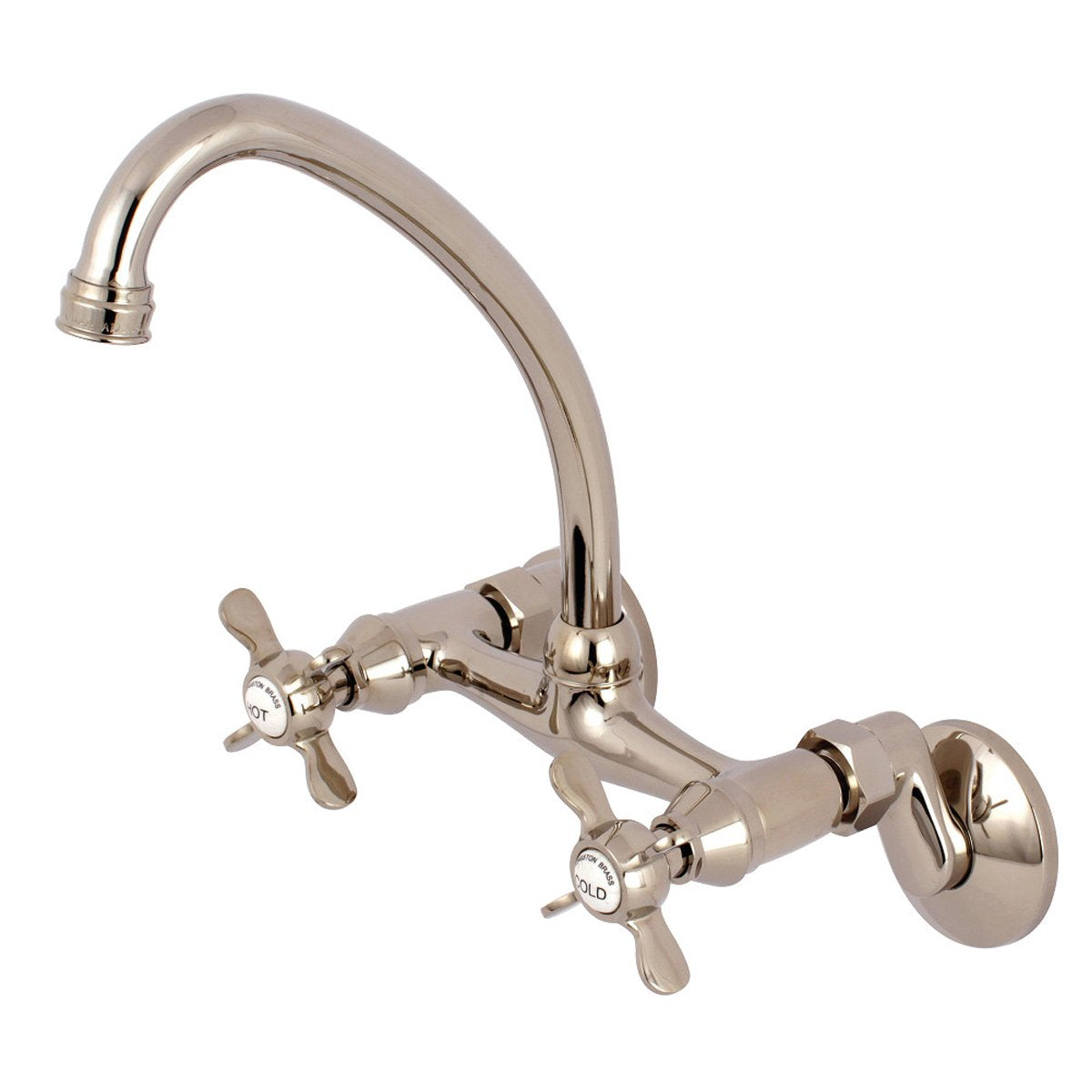Kingston Brass Essex Wall Mount 6-Inch Adjustable Center Kitchen Faucet