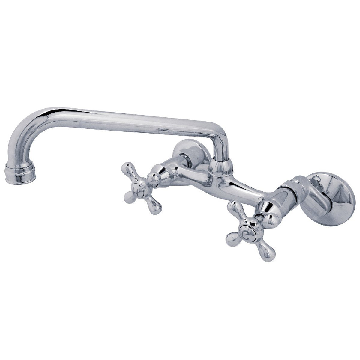 Kingston Brass Kingston 6-Inch Adjustable Center Wall Mount Kitchen Faucet in Polished Chrome-DirectSinks