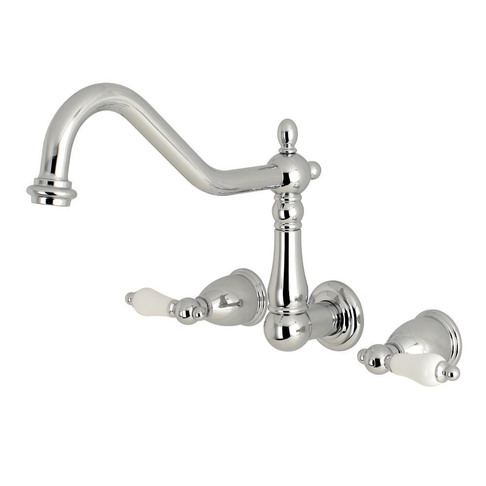 Kingston Brass Heritage Wall Mount 2-Handle Kitchen Faucet
