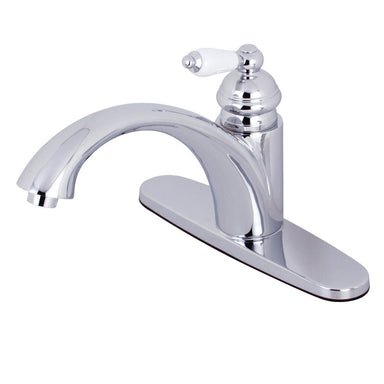Kingston Brass KS6571PLLS Single-Handle Kitchen Faucet in Polished Chrome-DirectSinks