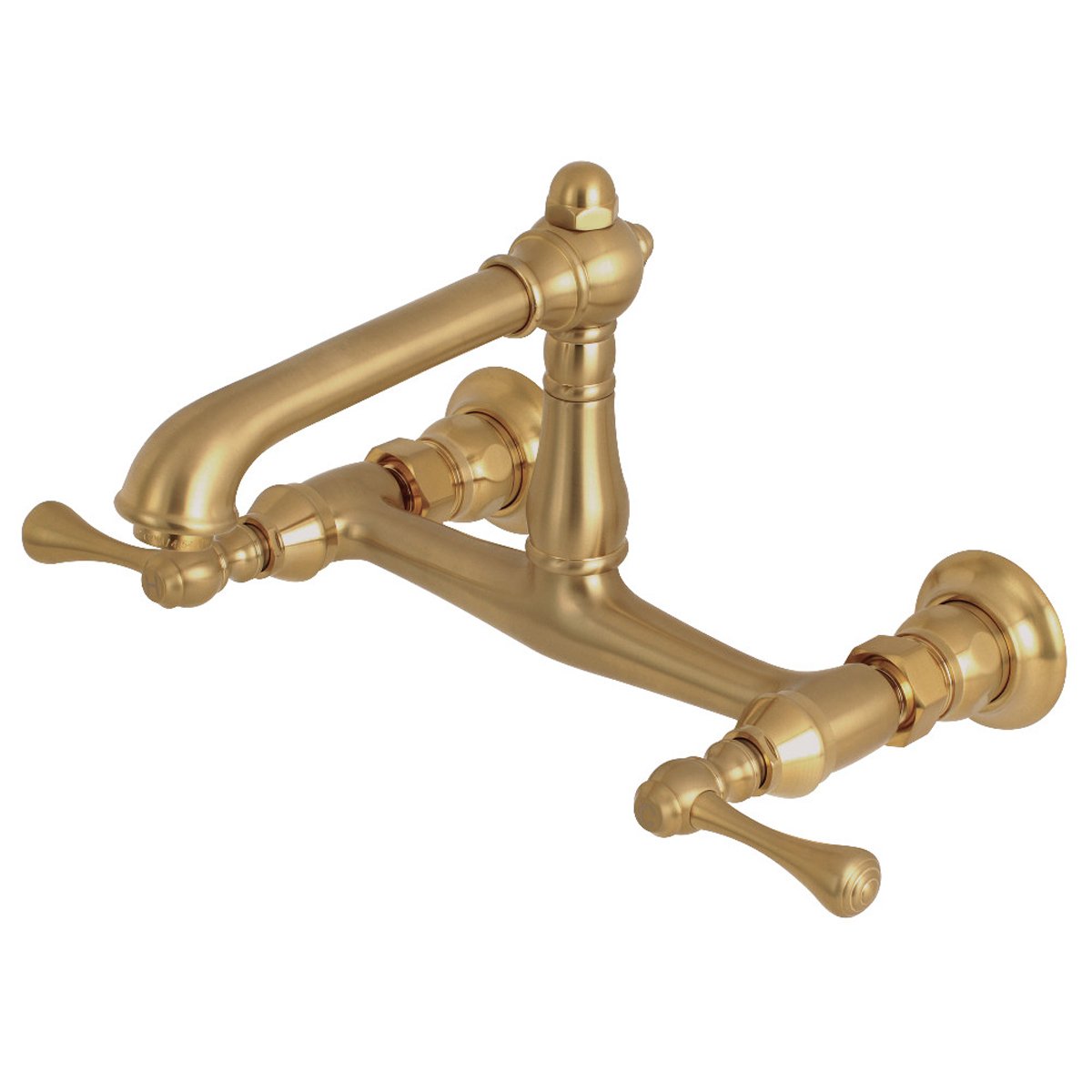 Kingston Brass English Country Wall Mount 2-Hole Bathroom Faucet