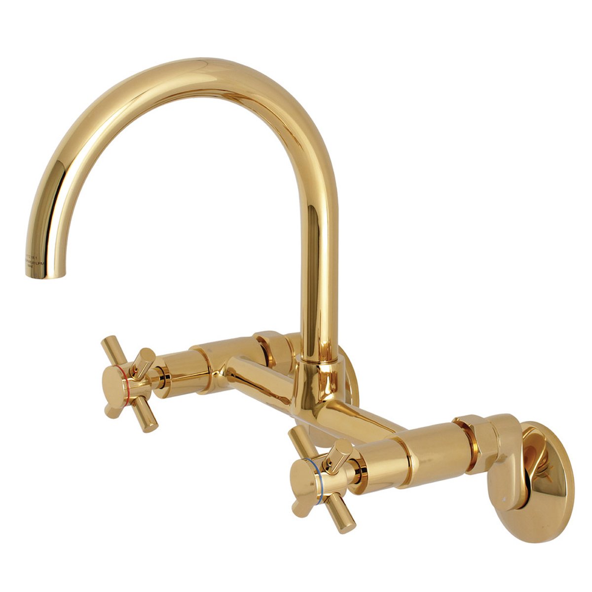 Kingston Brass Concord 2-Hole 8-Inch Adjustable Center Wall Mount Kitchen Faucet