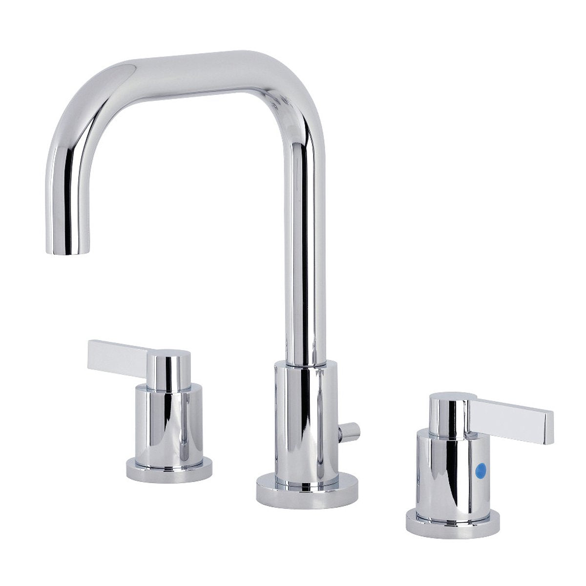 Kingston Brass NuvoFusion Widespread Bathroom Faucet with Brass Pop-Up
