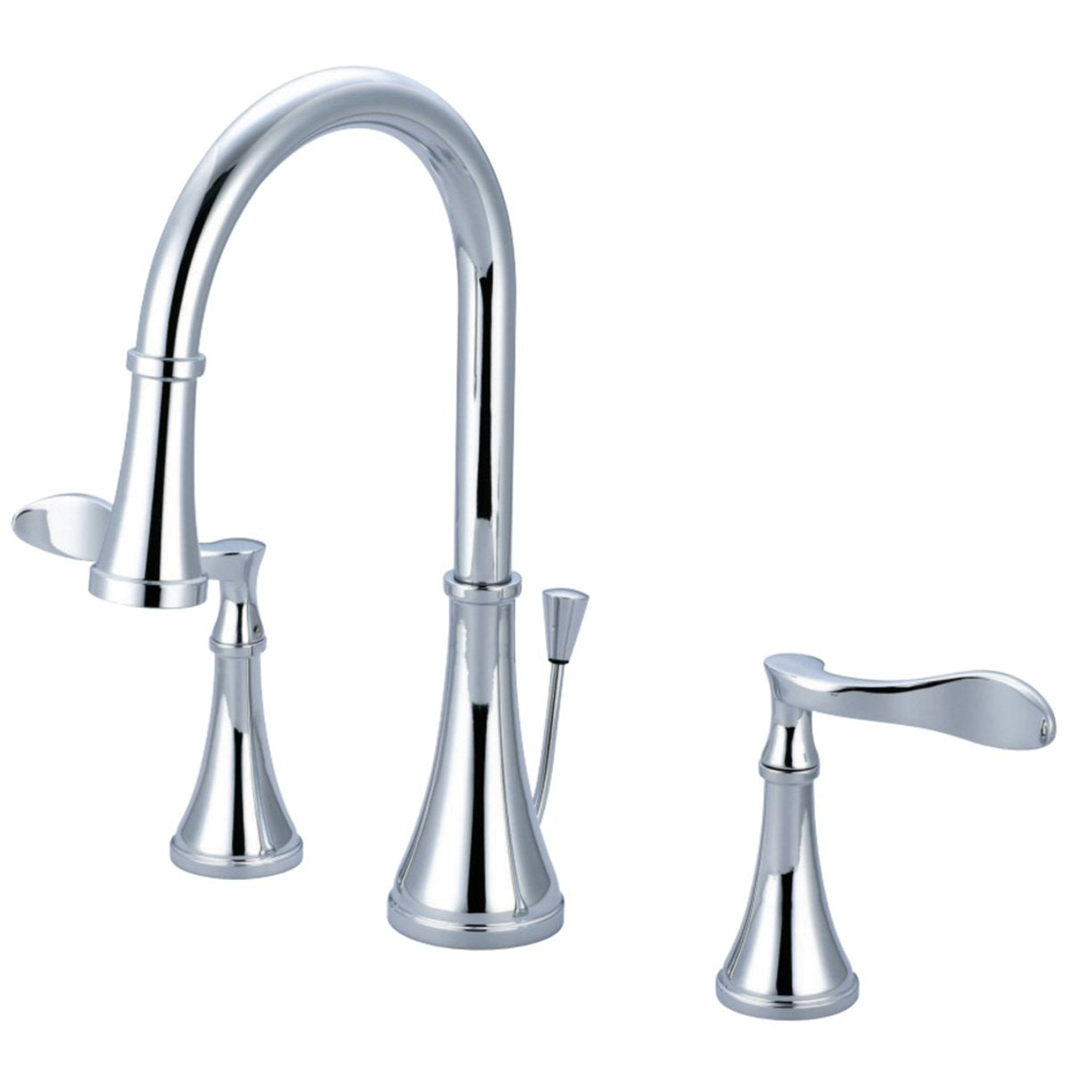 Kingston Brass KS2991CFL 8" Widespread Bathroom Faucet in Polished Chrome