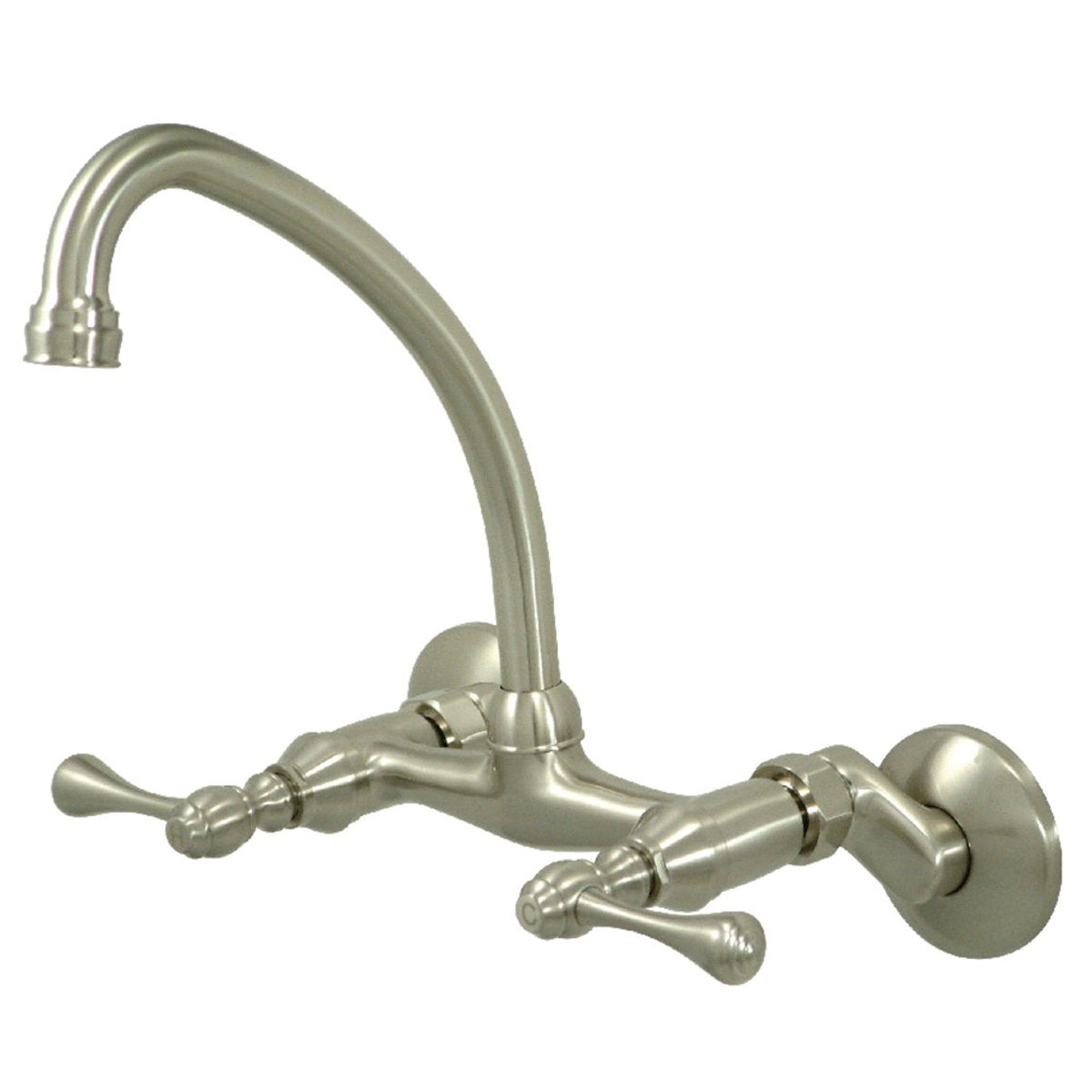 Kingston Brass Kingston Wall Mount 6-Inch Adjustable Center Kitchen Faucet