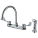 Kingston Brass KB782SP 8-Inch Centerset Kitchen Faucet in Polished Chrome-DirectSinks