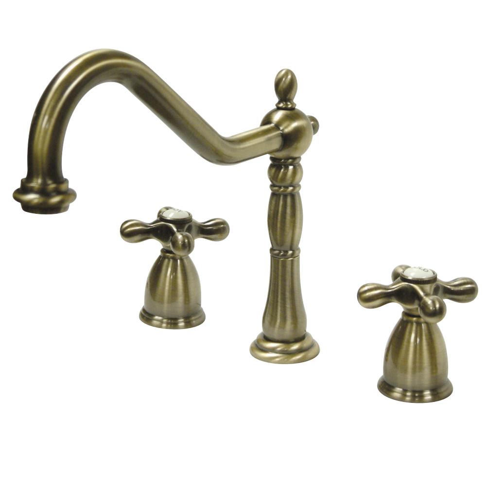 Kingston Brass Heritage 3-Hole Widespread Kitchen Faucet