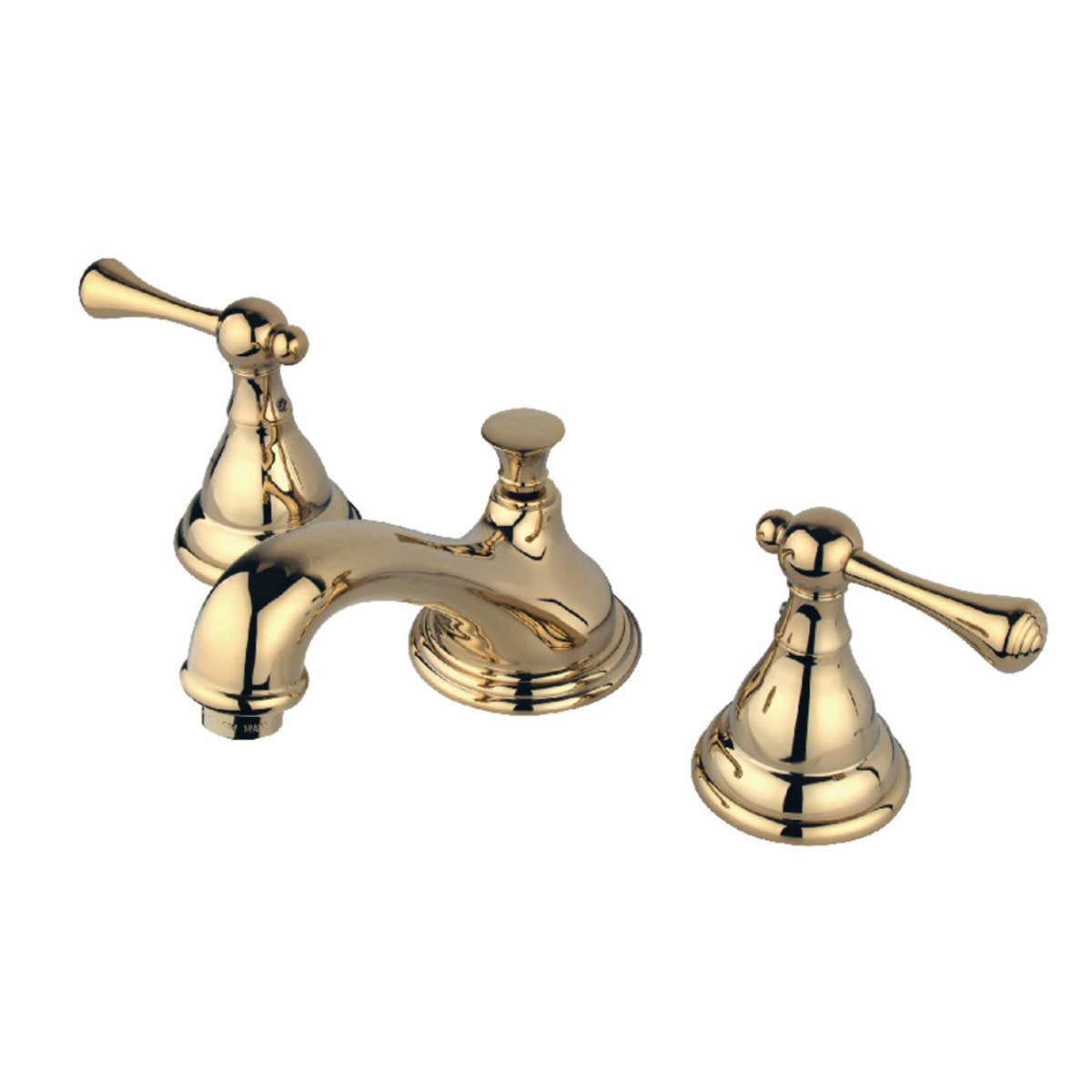 Kingston Brass 8-Inch Widespread Three-Hole Bathroom Faucet with Brass Pop-Up-DirectSinks