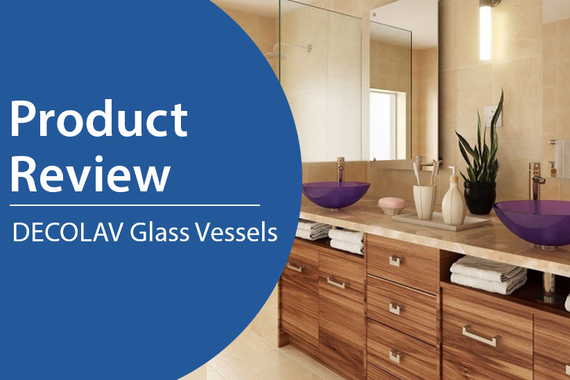 DECOLAV Translucence Glass Vessel Sink Available in Purple, Amber
