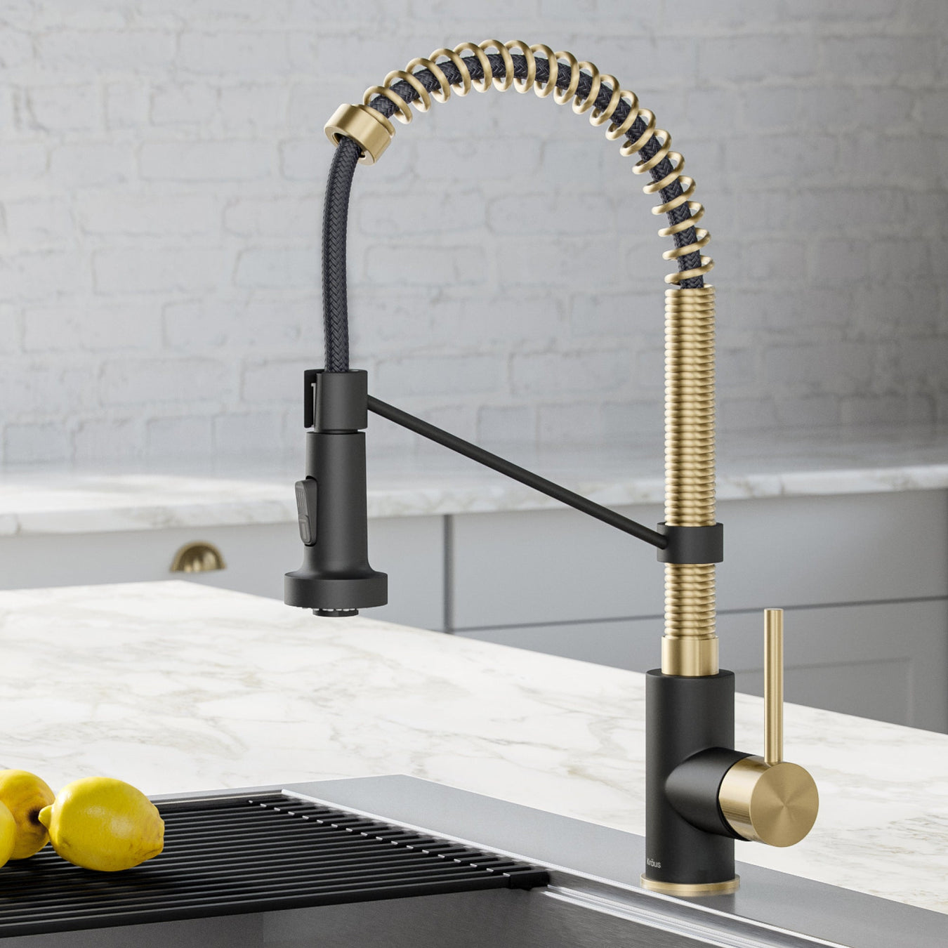 Kraus Kitchen Faucets with Two-Tone Finish-DirectSinks