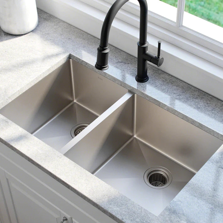 Kraus Double Bowl Undermount Kitchen Sinks