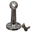 Gallery Rail Posts – Traditional – Chrome