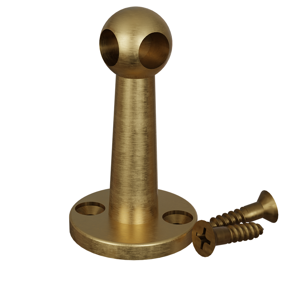 Gallery Rail Posts – Traditional – Satin Brass