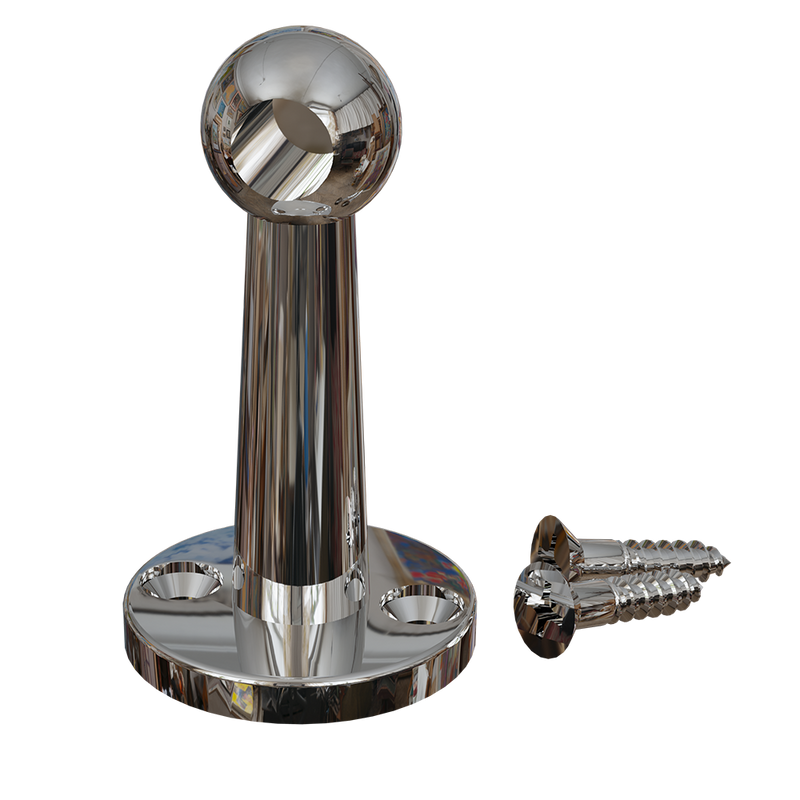 Gallery Rail Posts – Traditional – Chrome