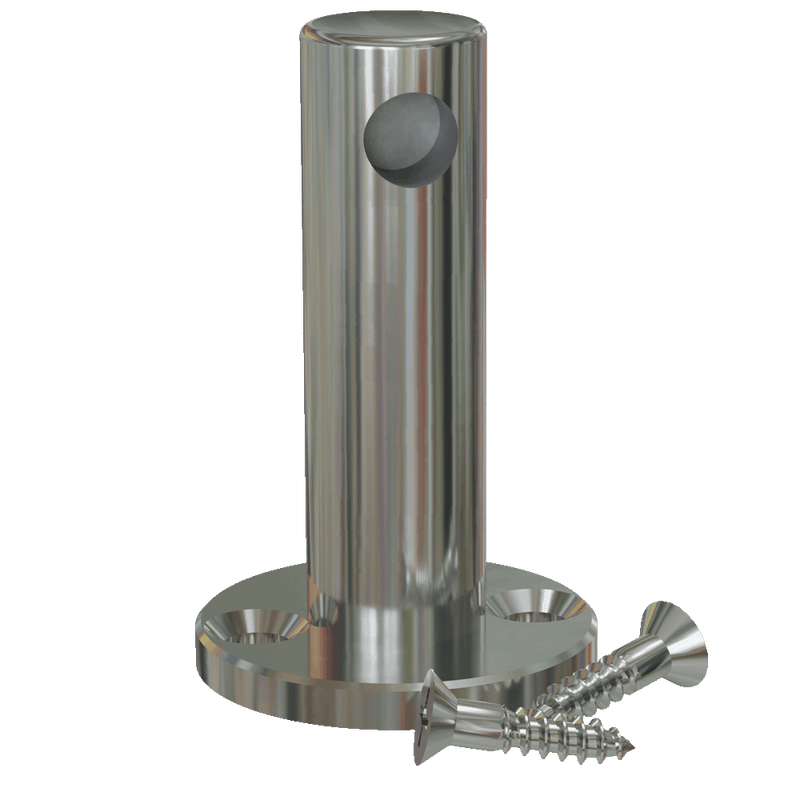 Chrome Single Contemporary Gallery Rail End Post