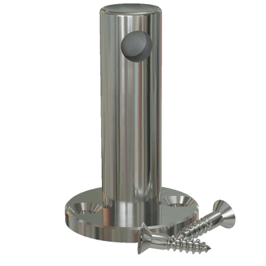 Chrome Single Contemporary Gallery Rail End Post