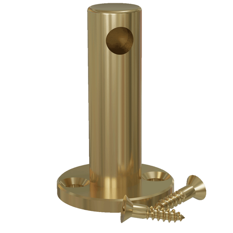 Polished Brass Single Contemporary Gallery Rail End Post