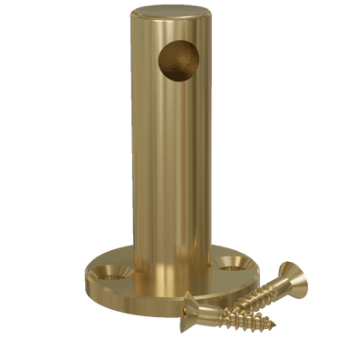 Polished Brass Single Contemporary Gallery Rail End Post