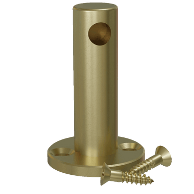 Satin Brass Single Contemporary Gallery Rail End Post