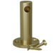 Satin Brass Single Contemporary Gallery Rail End Post
