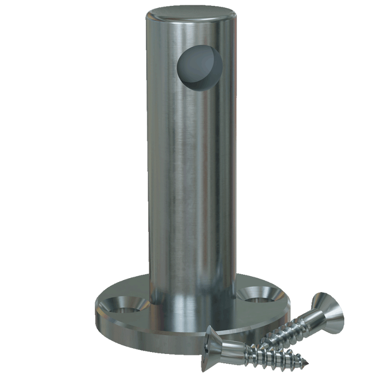 Stainless Steel Single Contemporary Gallery Rail End Post