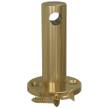Polished Brass Single Contemporary Gallery Rail Center Post
