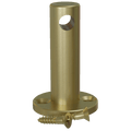 Satin Brass Single Contemporary Gallery Rail Center Post
