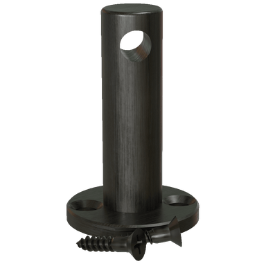Flat Black Single Contemporary Gallery Rail Center Post