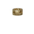 Polished Brass Single Contemporary Gallery Rail Corner Adapter