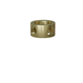 Satin Brass Single Contemporary Gallery Rail Corner Adapter