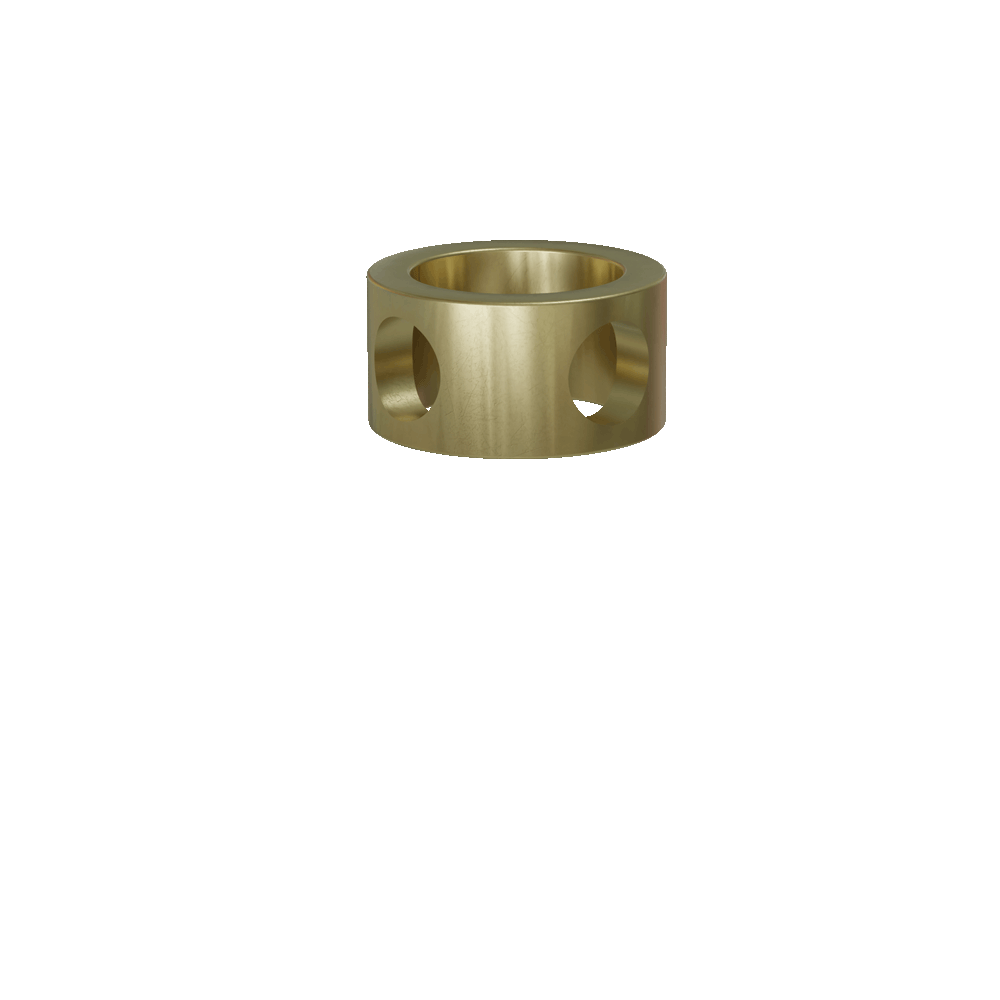 Satin Brass Single Contemporary Gallery Rail Corner Adapter