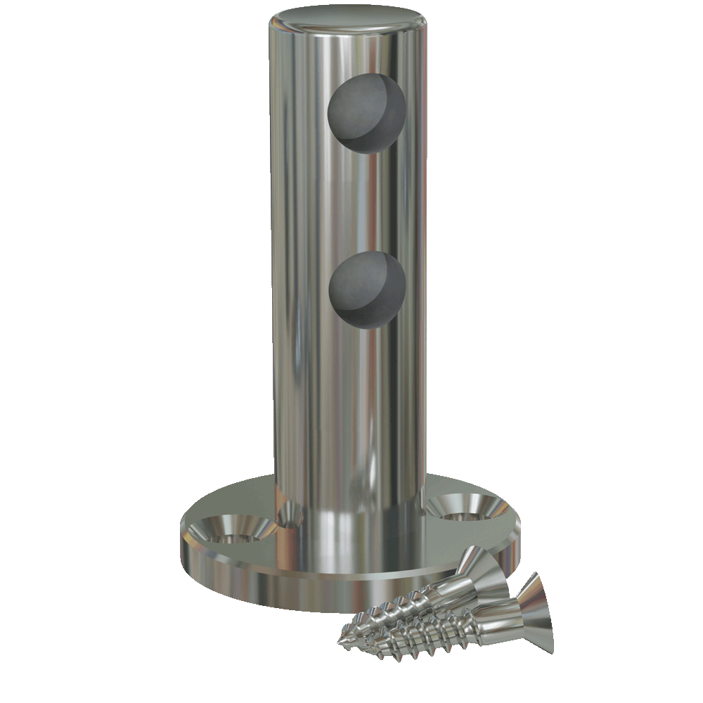 Chrome Double Contemporary Gallery Rail Posts | DirectSinks